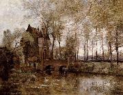 Jean-Baptiste Camille Corot Chateau de Wagnonville par Jean-Baptiste Corot oil painting artist